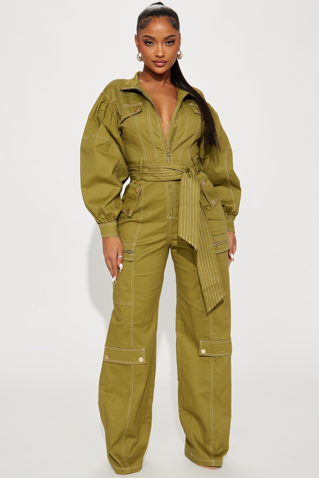 Prove You Wrong Jumpsuit - Olive
