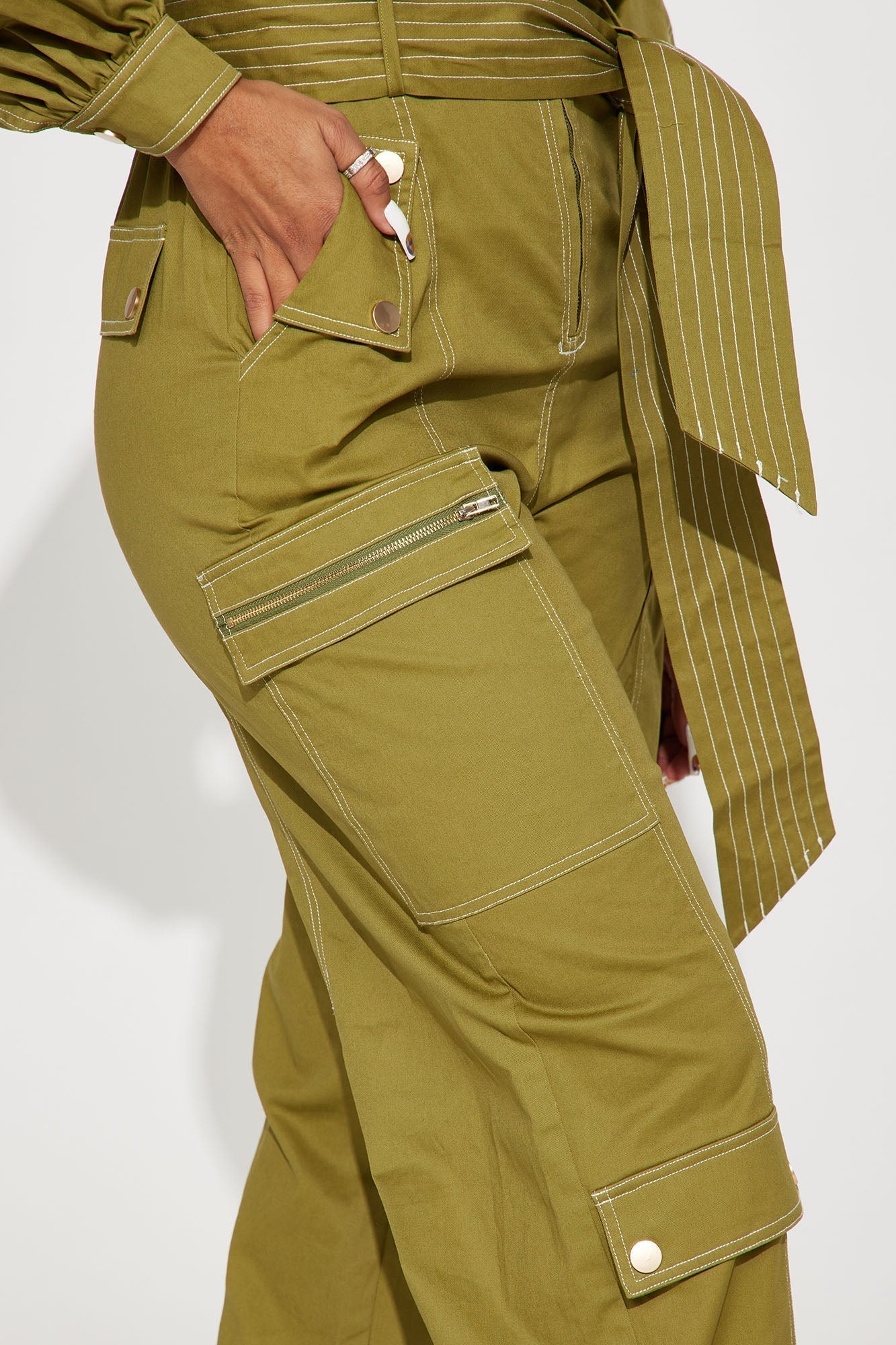 Prove You Wrong Jumpsuit - Olive