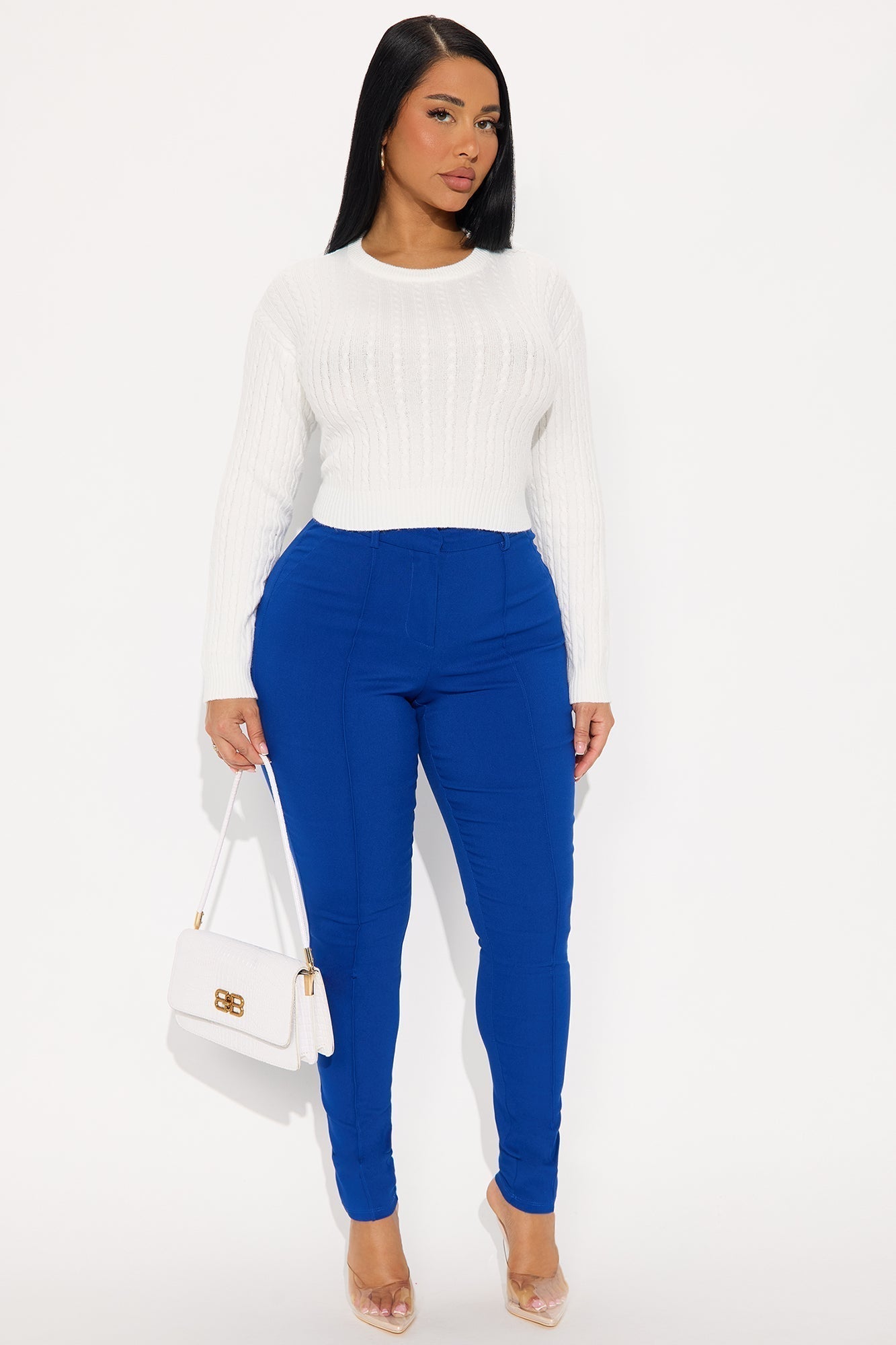 Chillin' It Cable Knit Sweater - Ivory