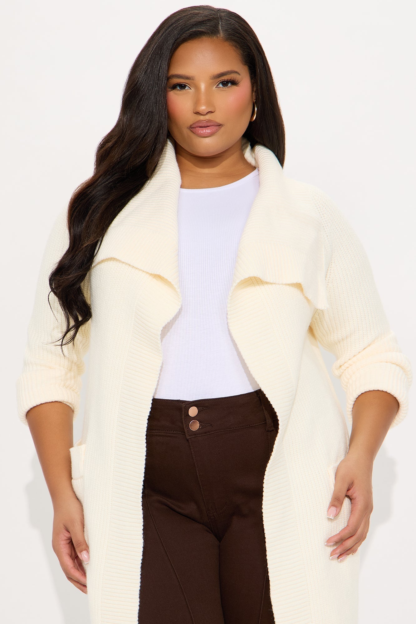 Aspen Sweater Coat - Cream