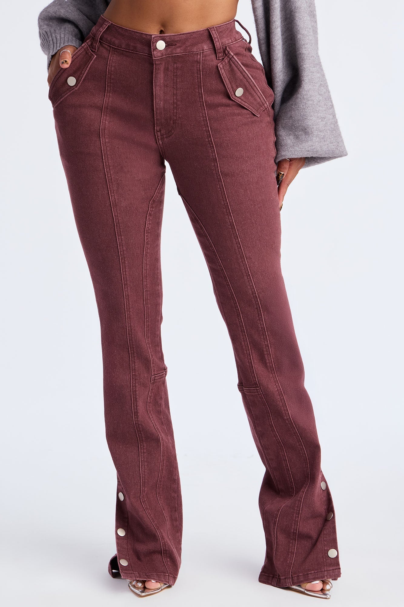 Chasin' You Mineral Wash Pant - Burgundy
