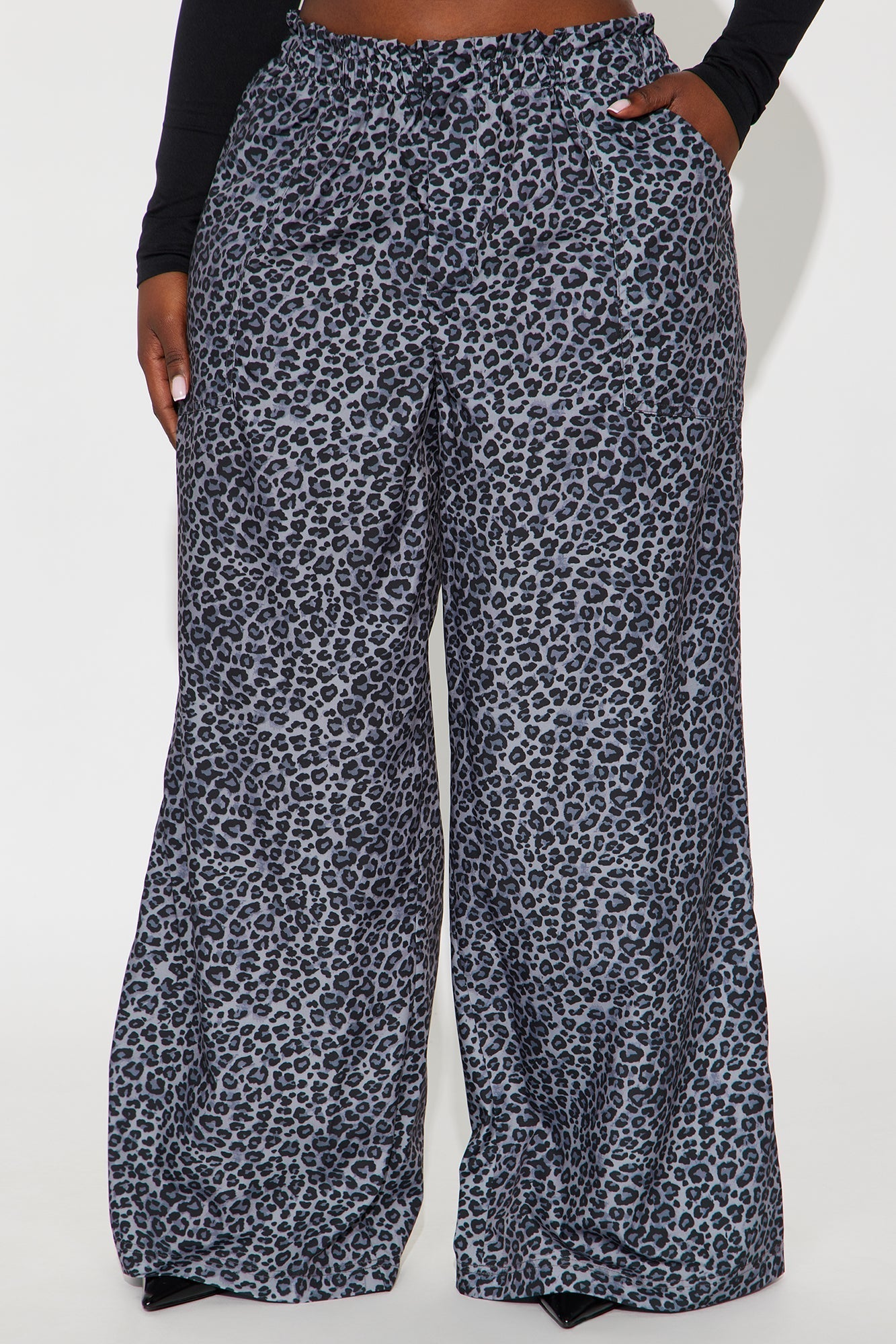 Do What You Will Leopard Pant - Charcoal/combo
