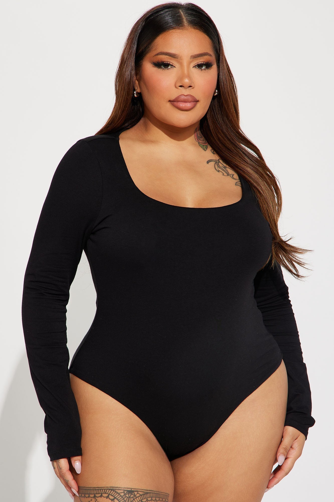 Bailey Long Sleeve Bodysuit - Black