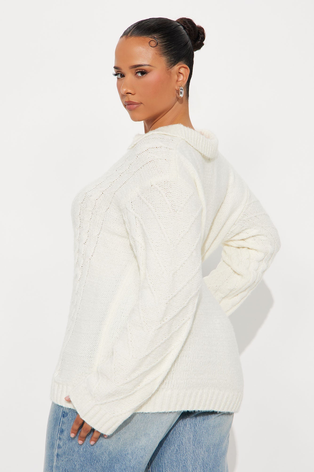 Be Cool Cable Knit Sweater - Ivory