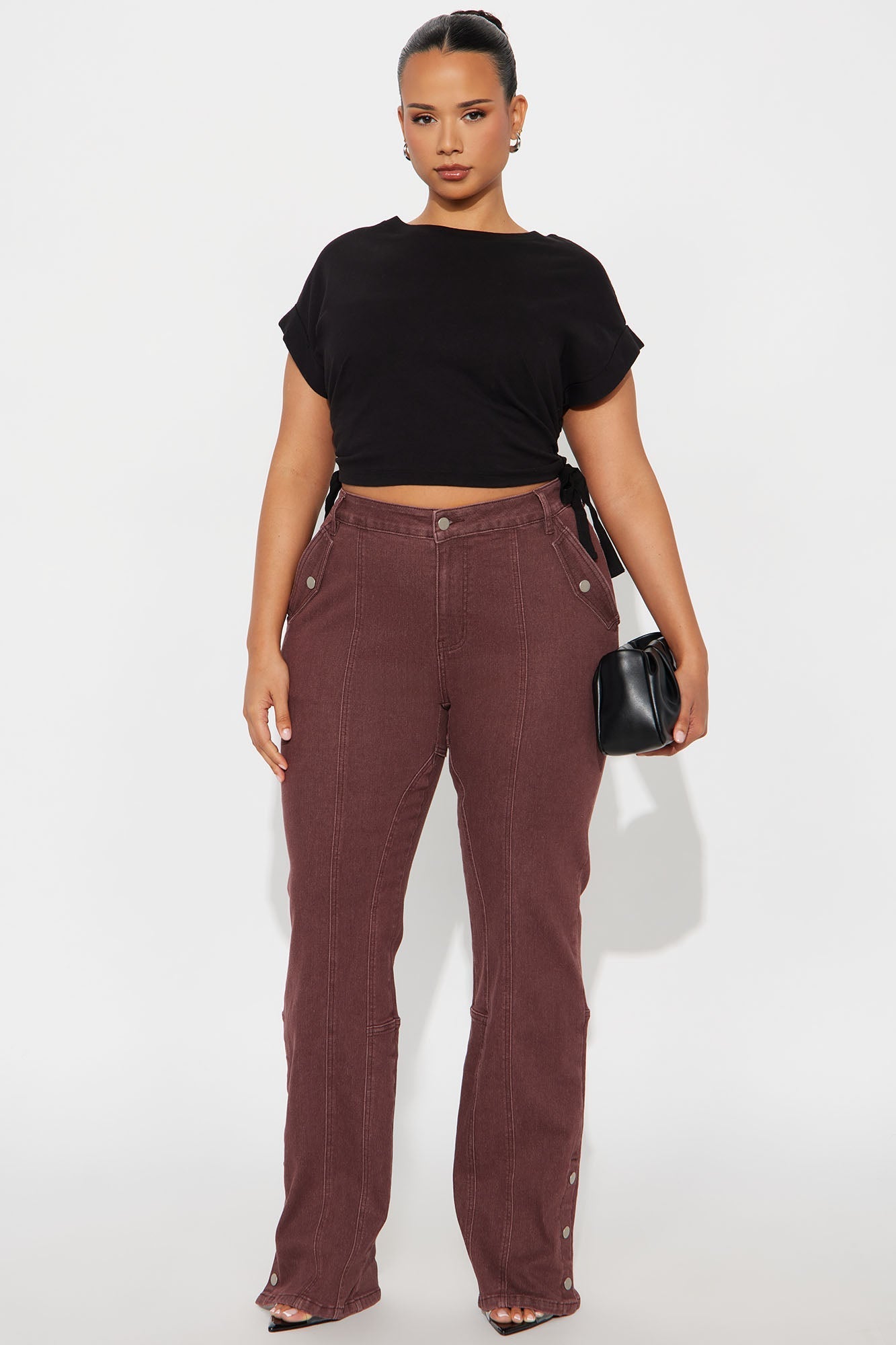 Chasin' You Mineral Wash Pant - Burgundy