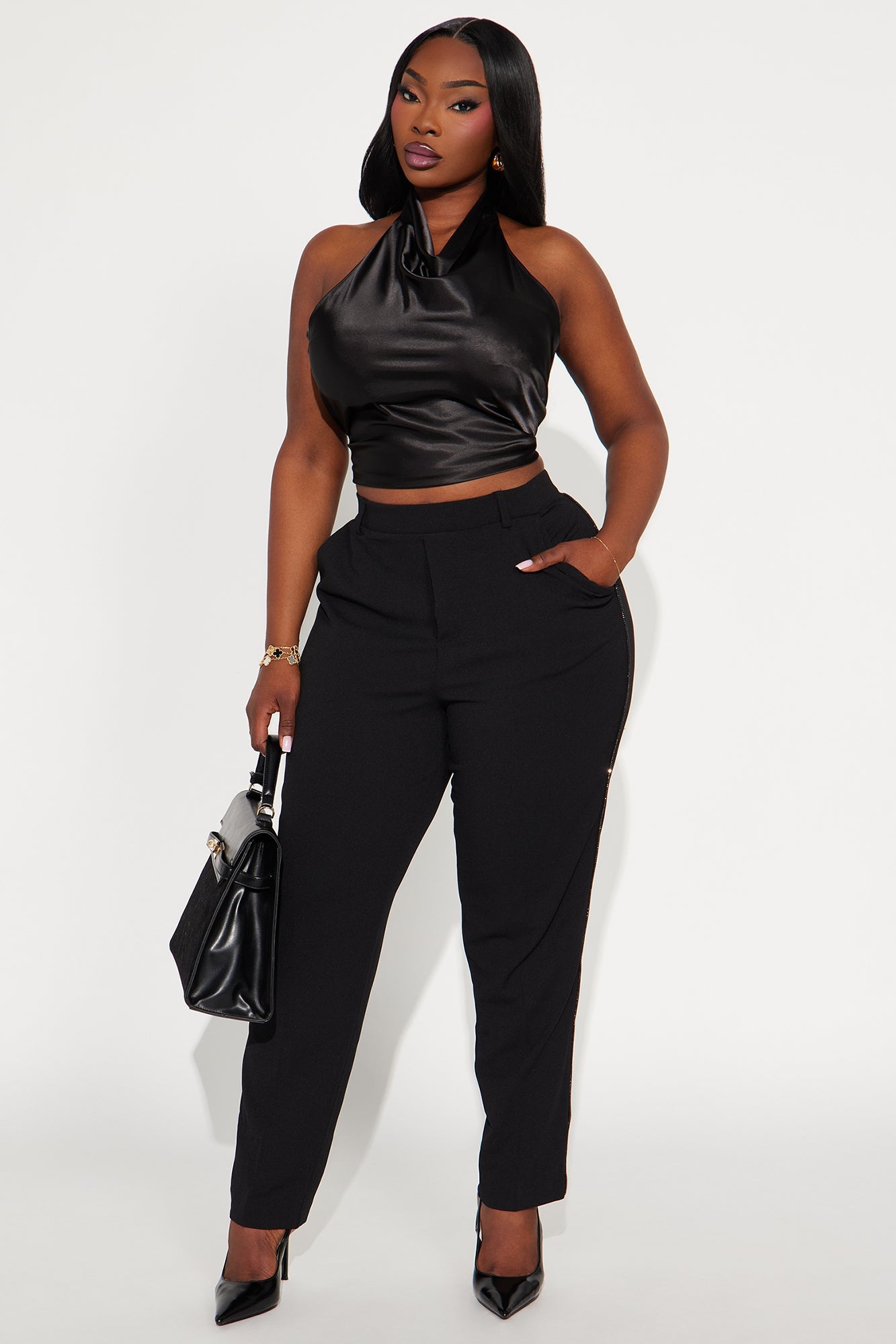 Esme Skinny Trouser Pants 29″ - Black