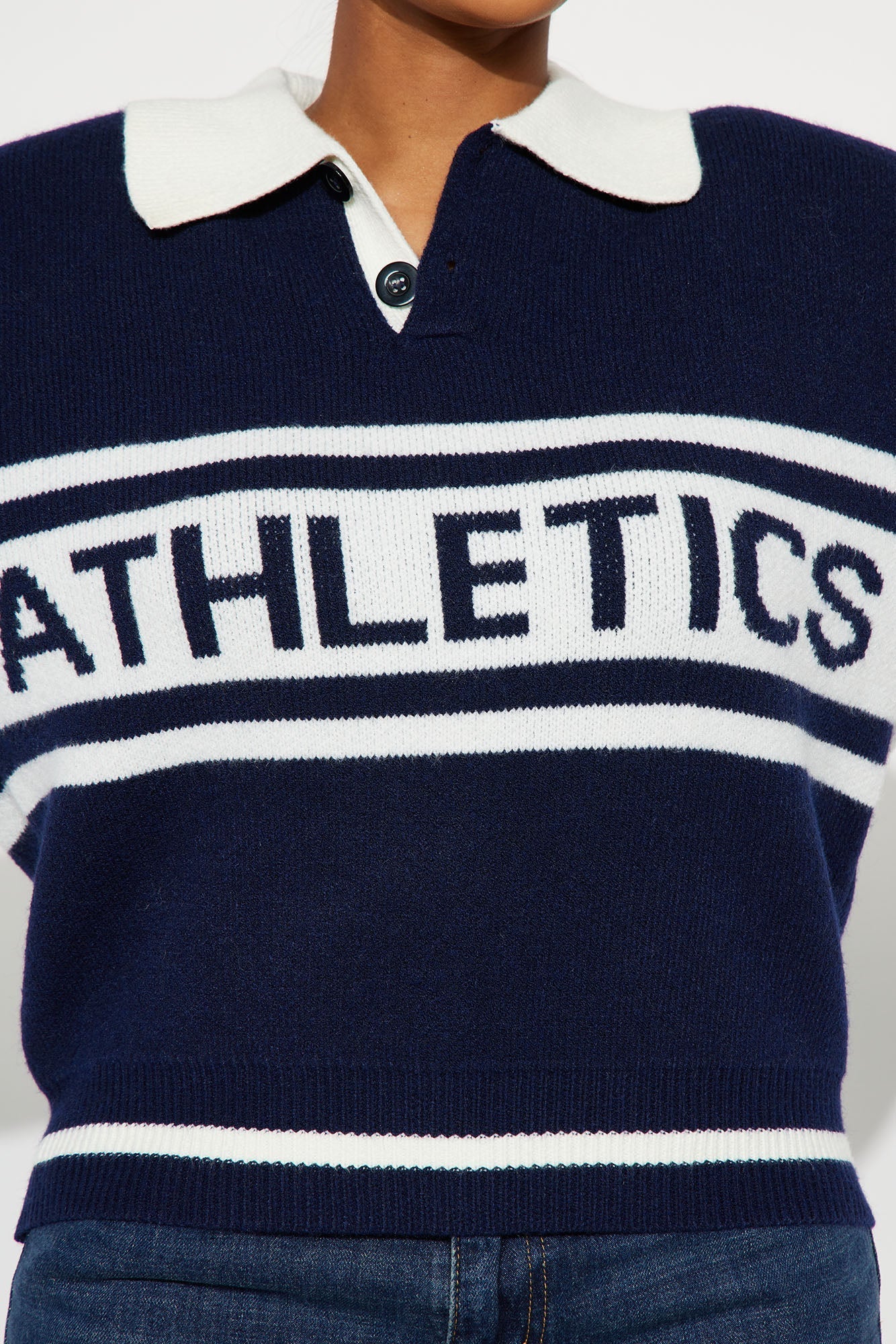 Pretty Babe Pullover Sweater - Navy/combo