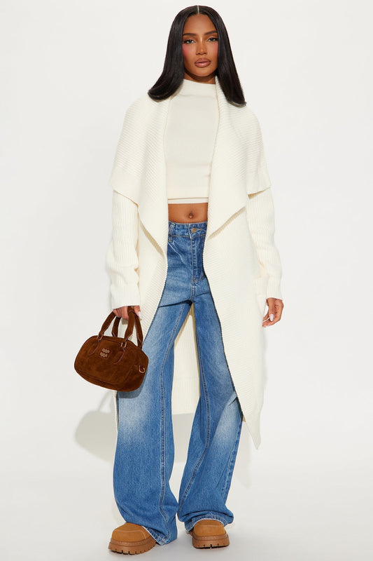 Aspen Sweater Coat - Cream