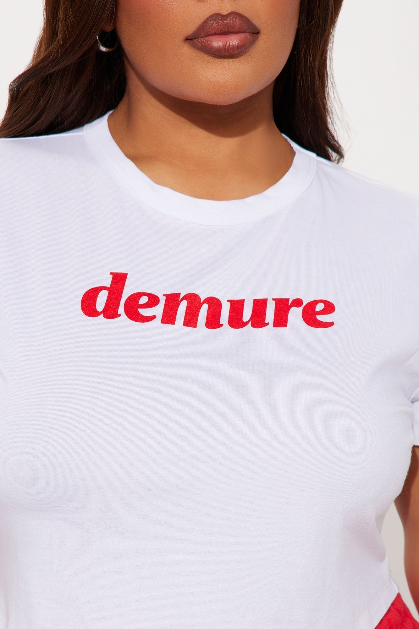 So Demure Baby Tee - White/combo