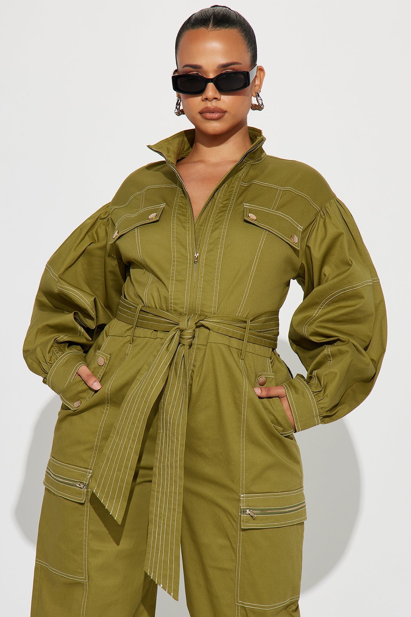 Prove You Wrong Jumpsuit - Olive