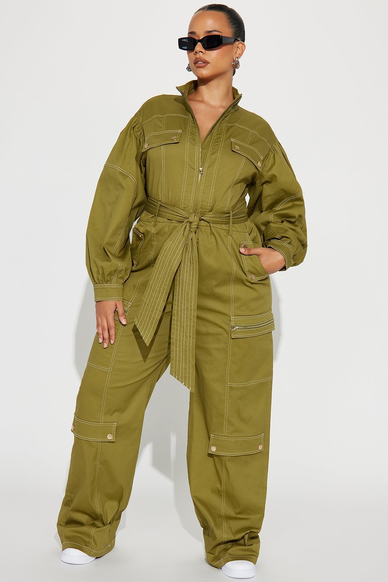 Prove You Wrong Jumpsuit - Olive