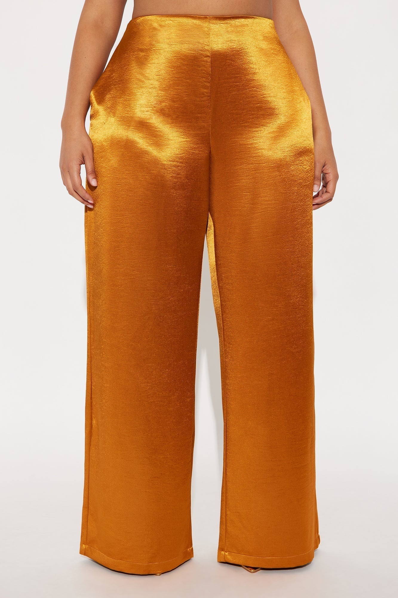 Delicate Desire Satin Wide Leg Pant 33 - Copper