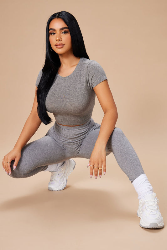 Robin Crop Top - Heather Grey
