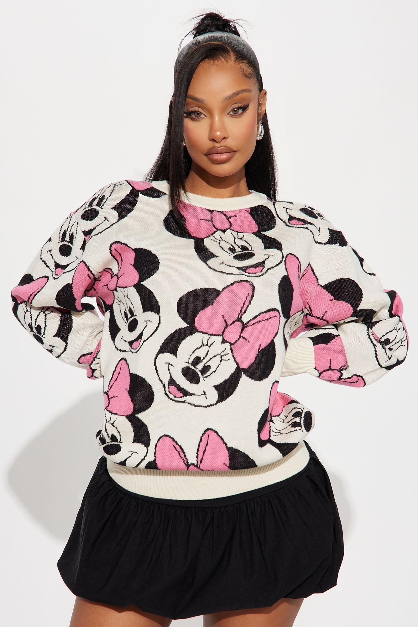 Minnie Mouse Sweater - Cream/combo