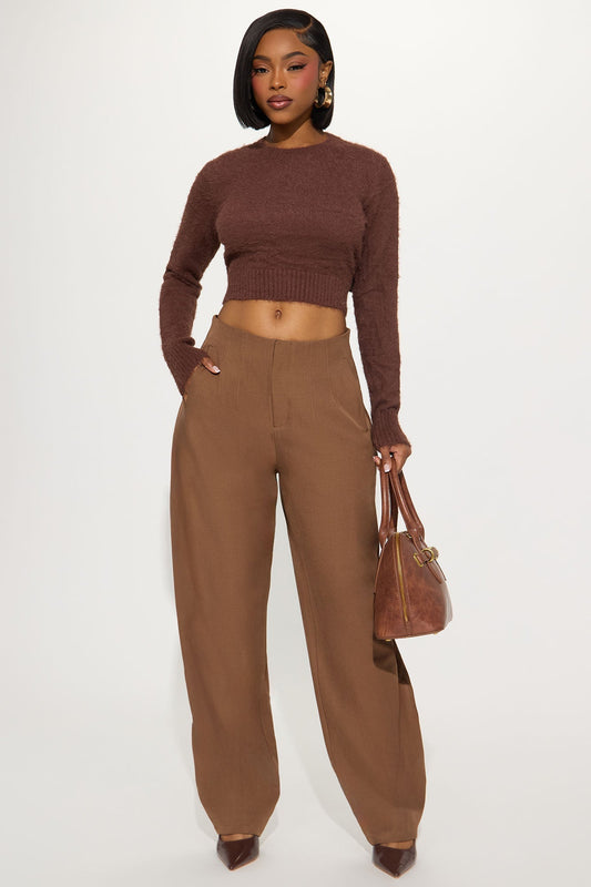 Margaret Barrel Trouser Pants 32″ - Chestnut