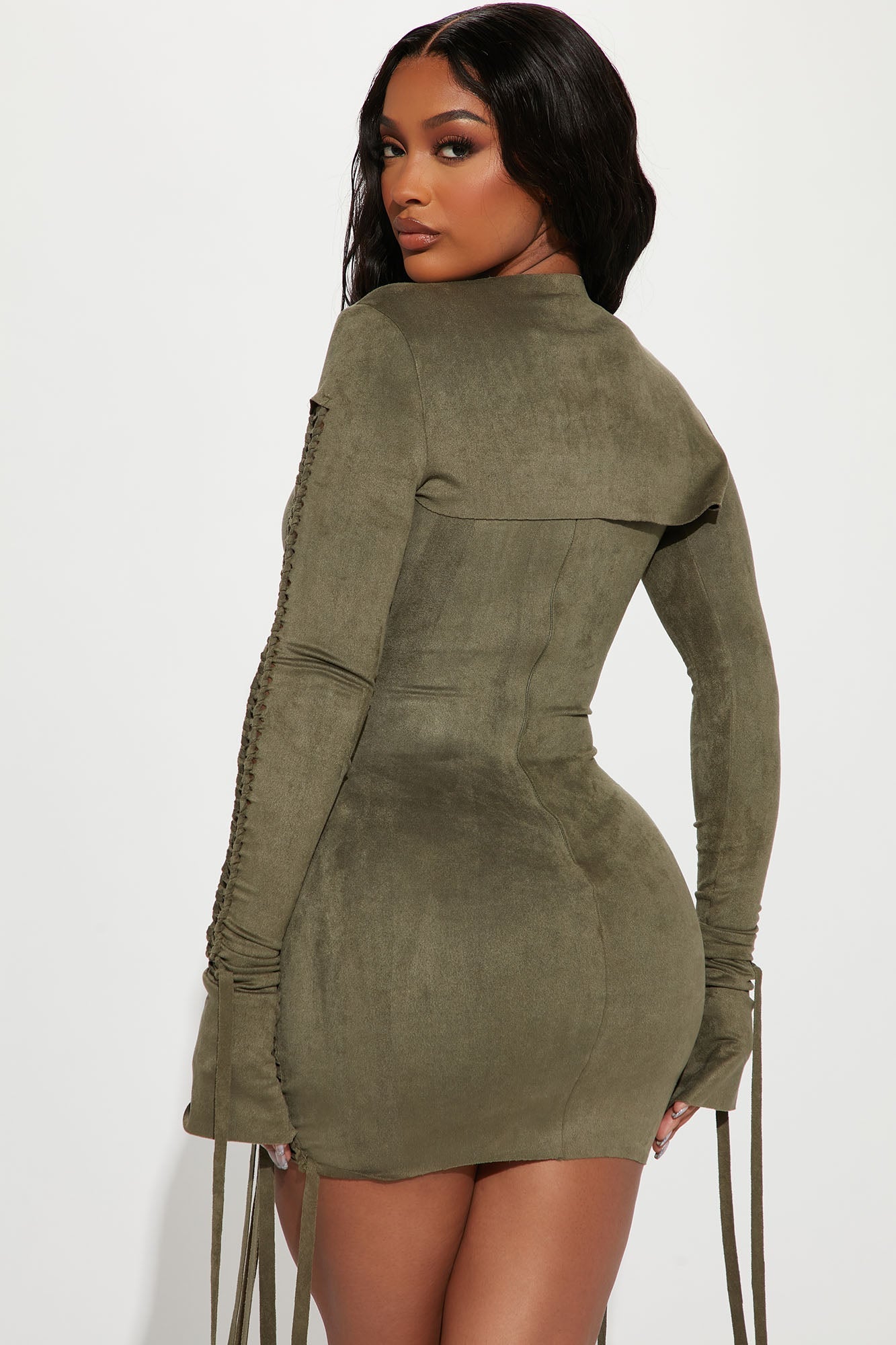 Yovanna Mini Dress Set - Olive