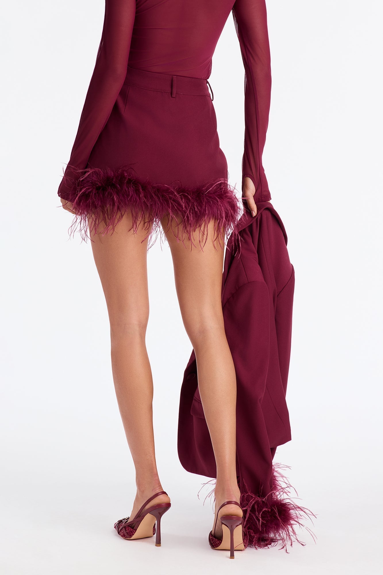 Mariah Mini Skirt - Burgundy