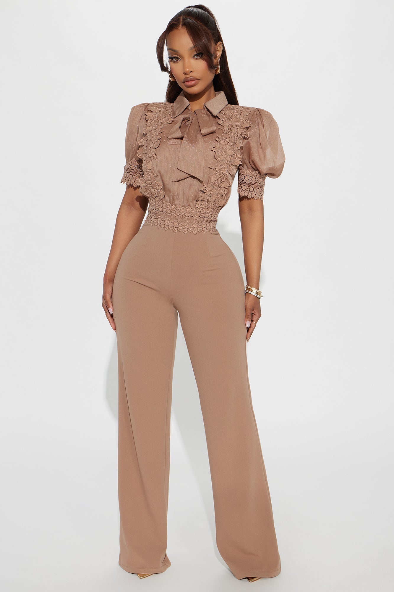 I Always Mean Business Jumpsuit - Mocha