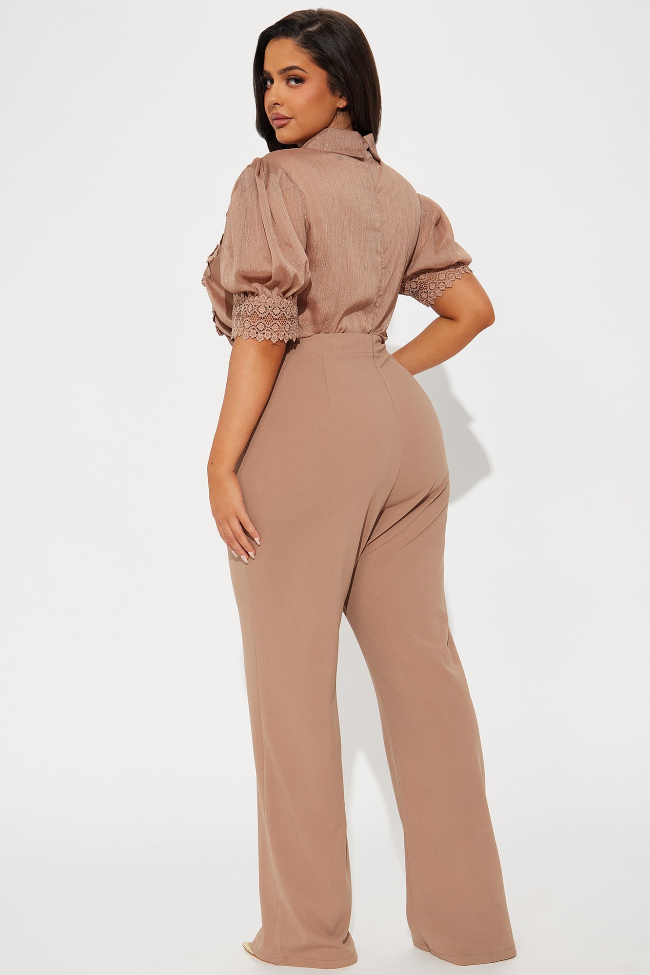 I Always Mean Business Jumpsuit - Mocha
