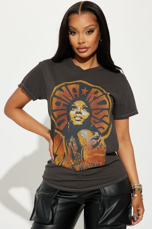 Diana Ross Washed Tshirt - Black Wash