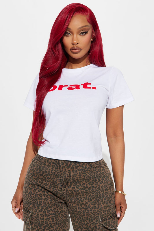 Brat Crew Neck Tee - White