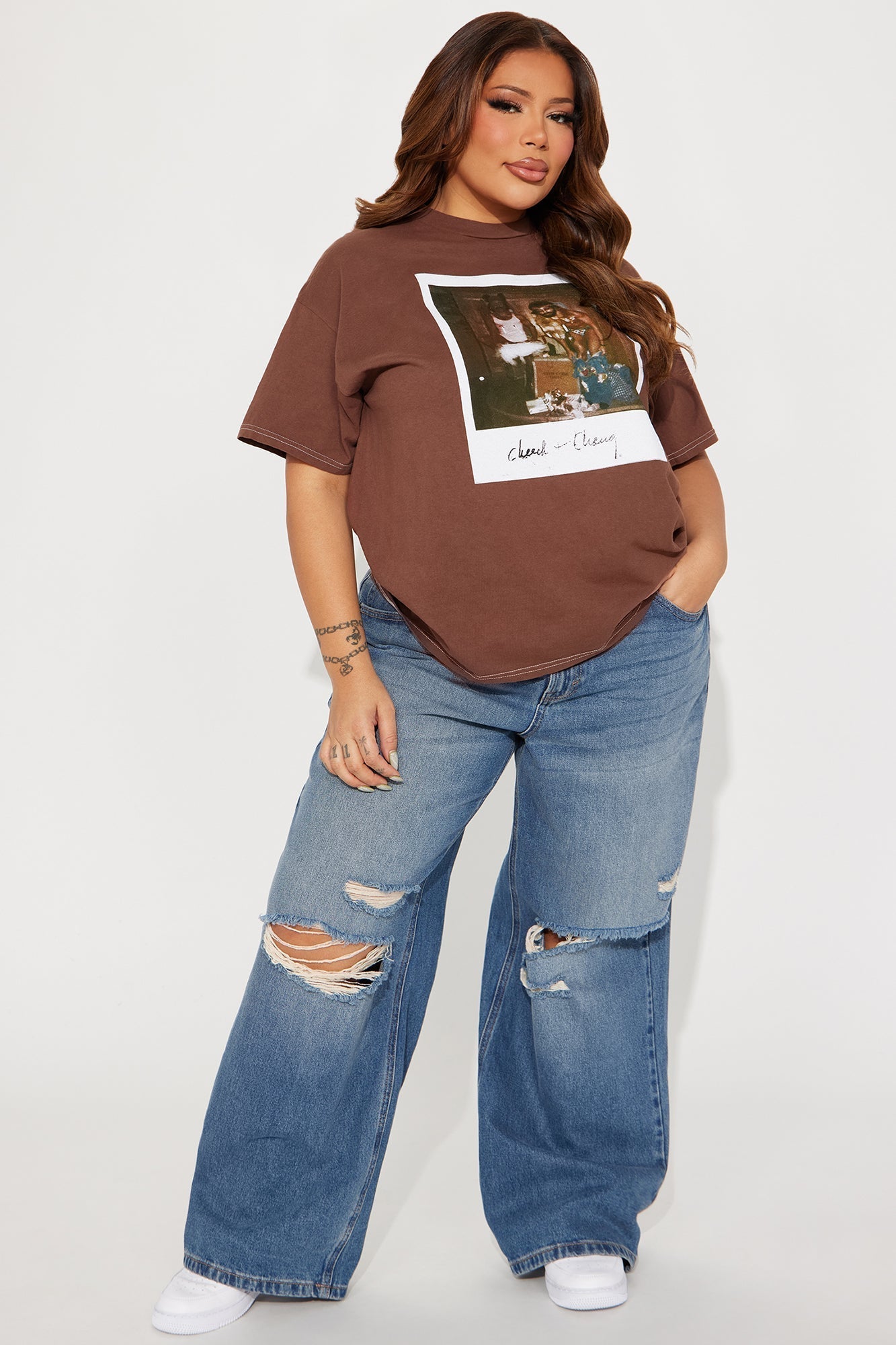 Cheech & Chong Washed T-Shirt - Brown
