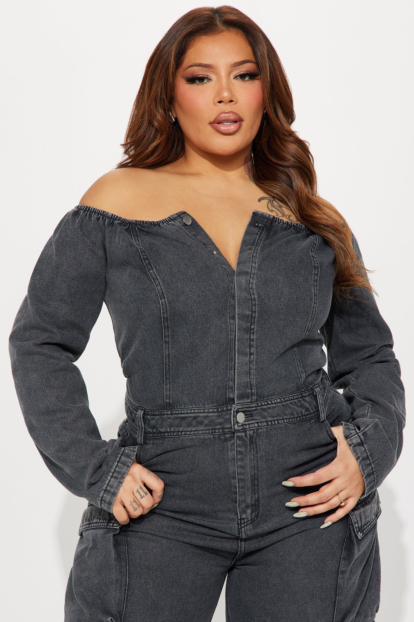 Feels Like This Denim Jumpsuit - Black Wash