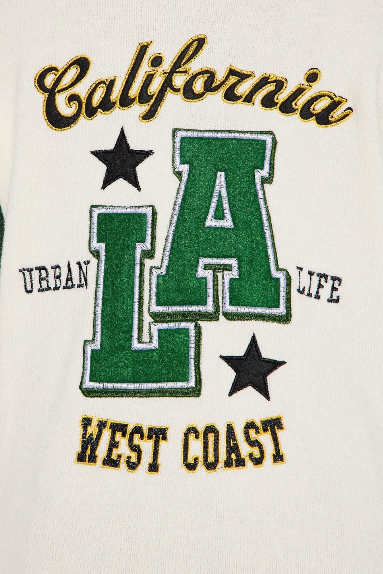 California Moment Varsity Cardigan - Green/combo