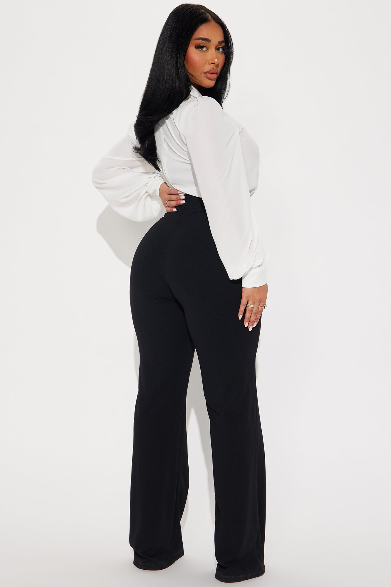 Boss Lady Jumpsuit - White/Black