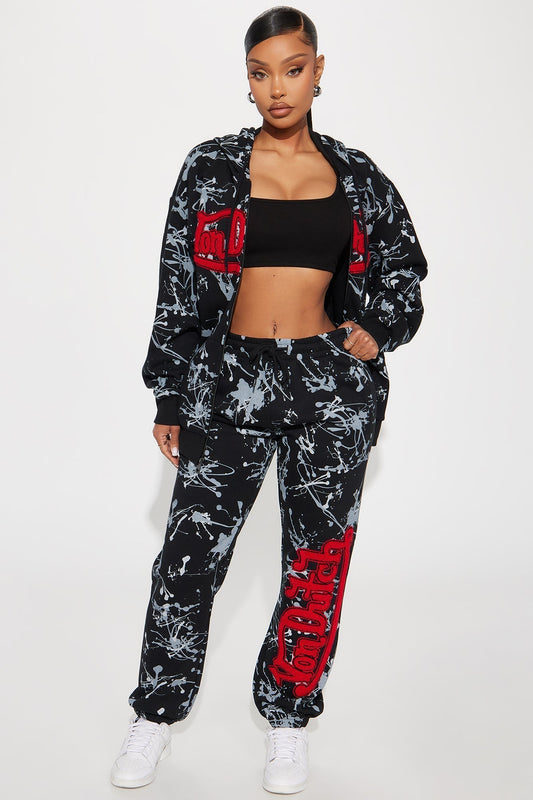 Von Dutch Abstract Jogger - Charcoal/combo