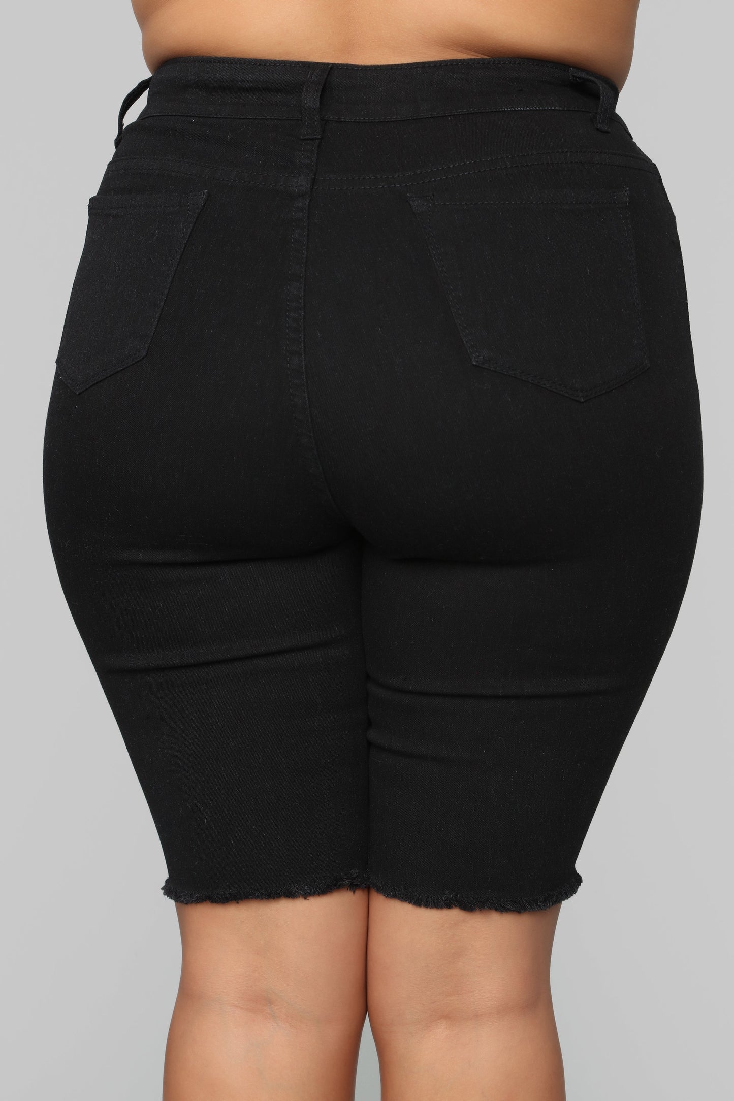 Playing It Cool Denim Bermudas - Black
