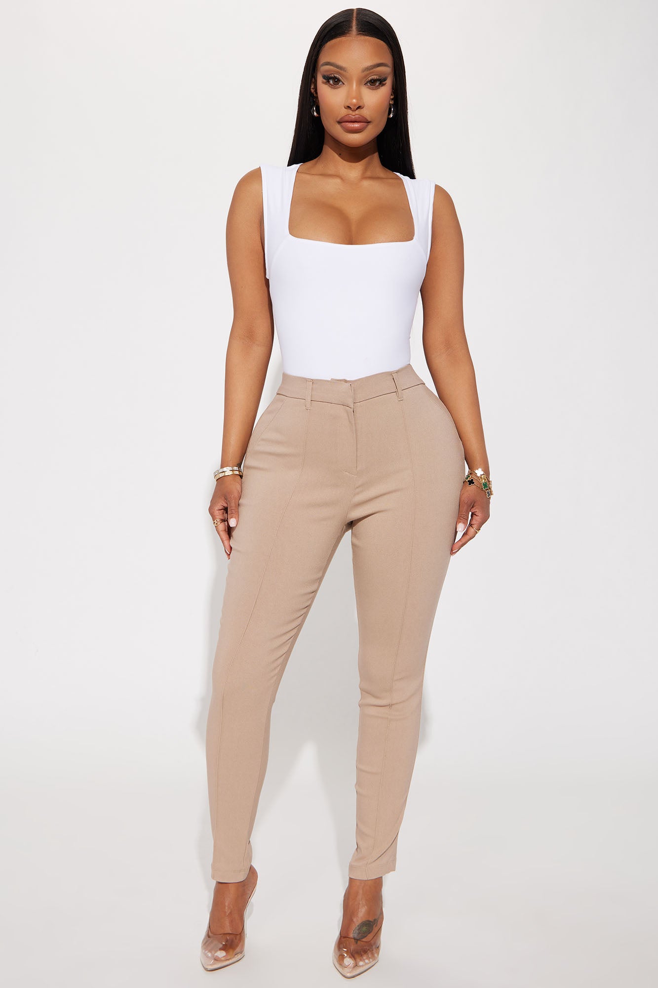 Raise The Bar Skinny Trouser - Khaki