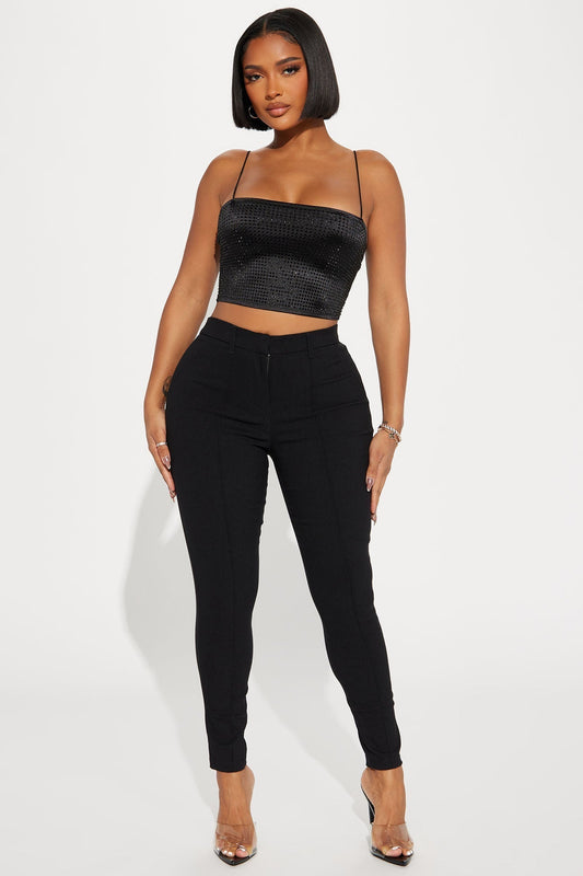 Raise The Bar Skinny Trouser - Black