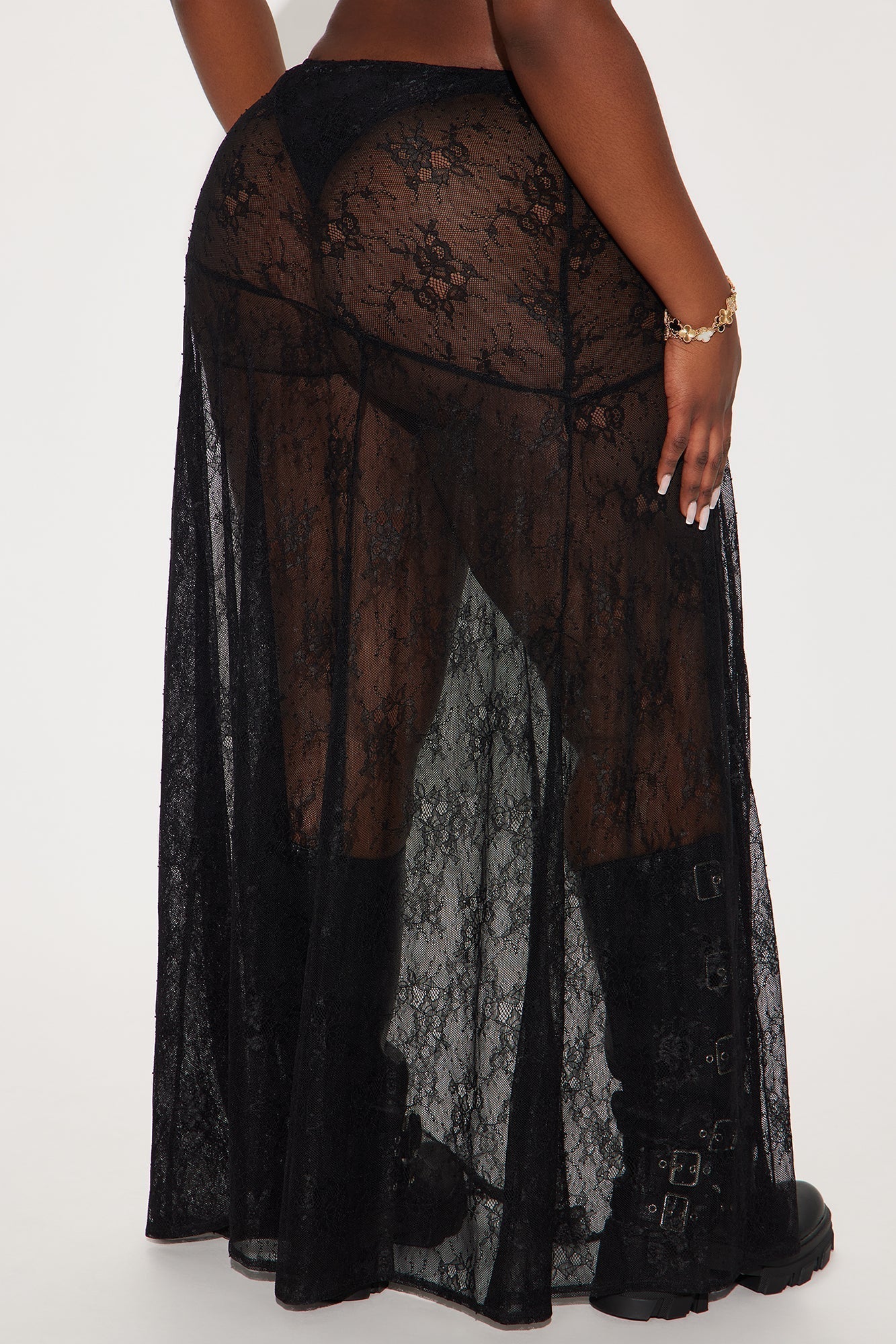 Confessions Lace Maxi Skirt - Black