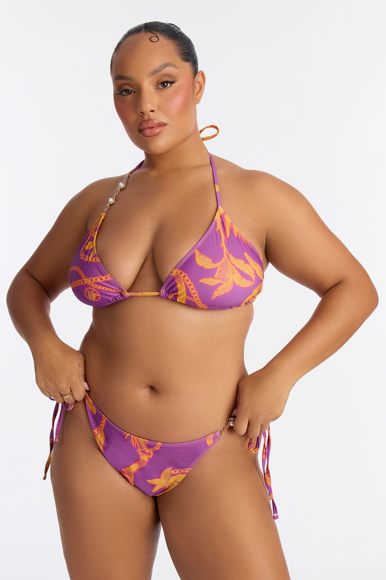 Only Getting Hotter 2 Piece Bikini - Purple/combo