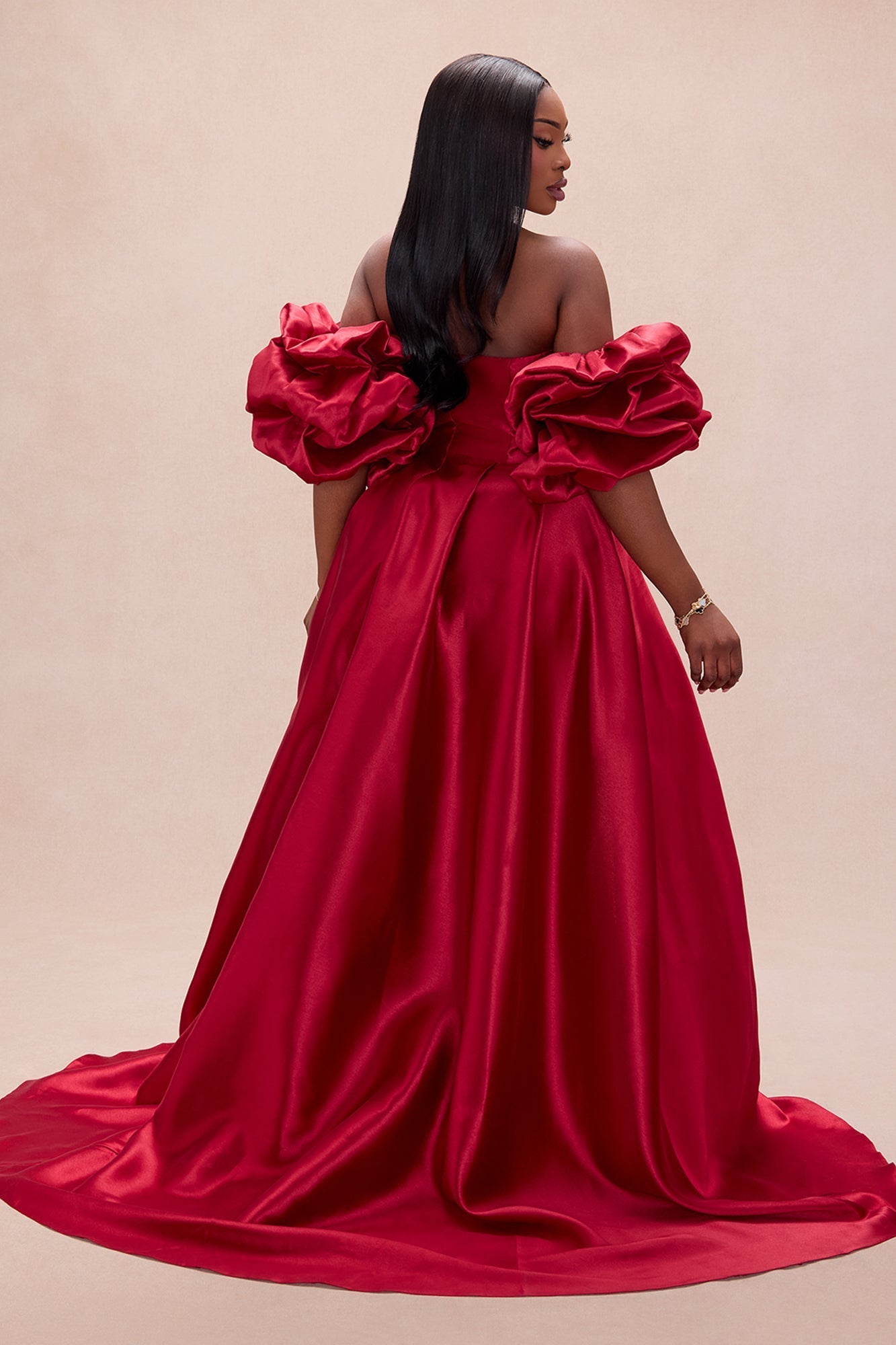 Lovers Lane Taffeta Gown - Red