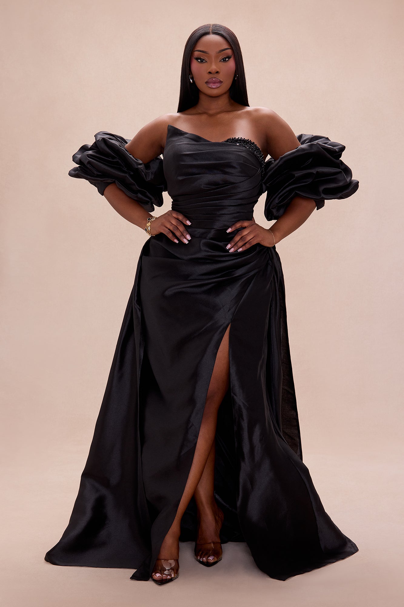 Lovers Lane Taffeta Gown - Black