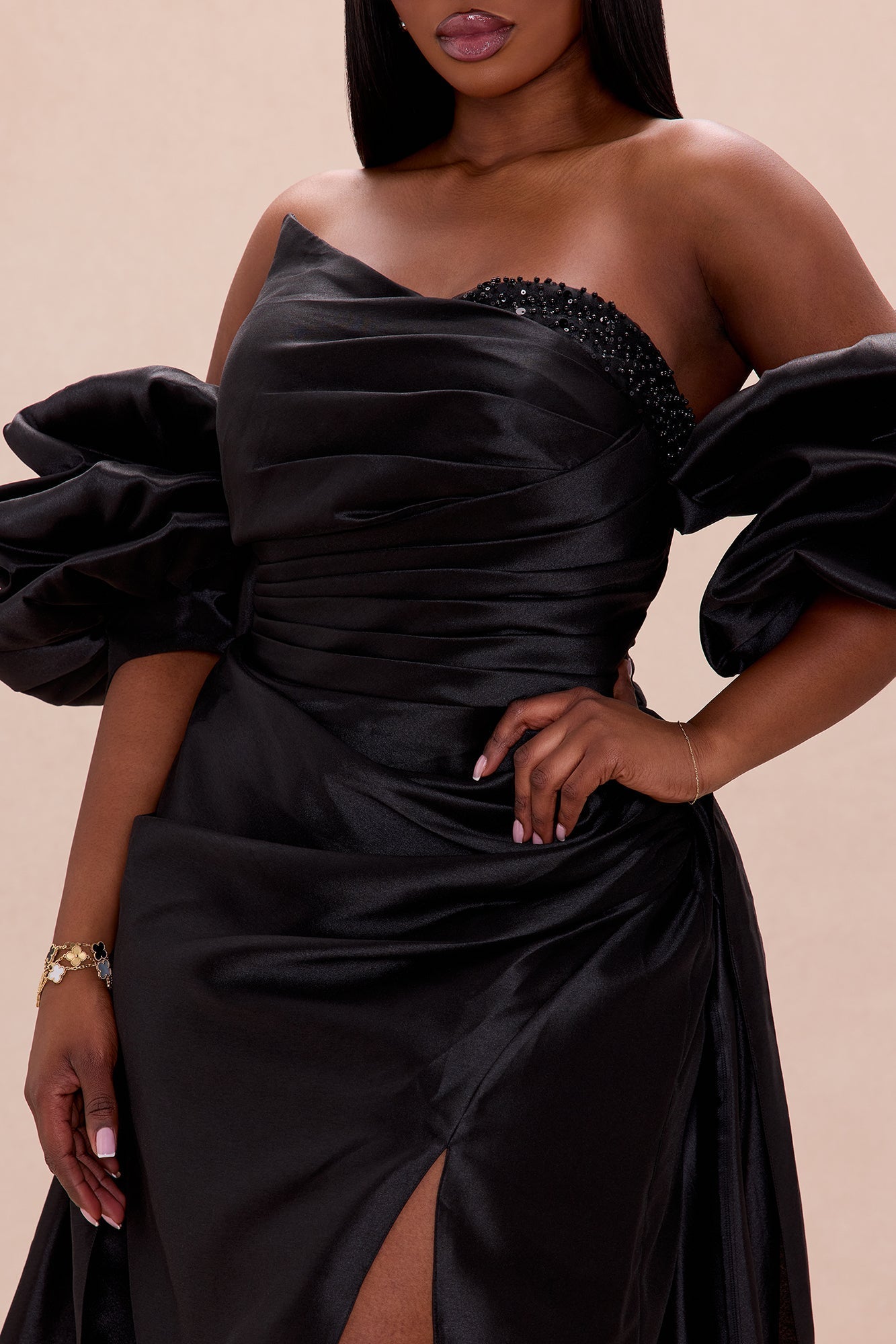 Lovers Lane Taffeta Gown - Black