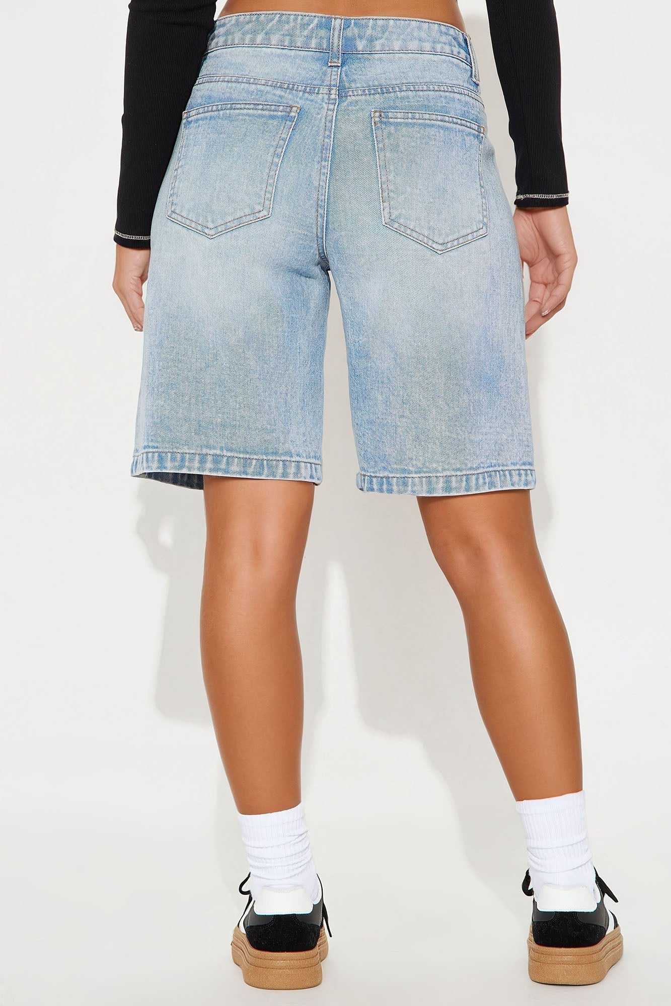 In Sequence Super Soft Denim Jorts - Light Wash