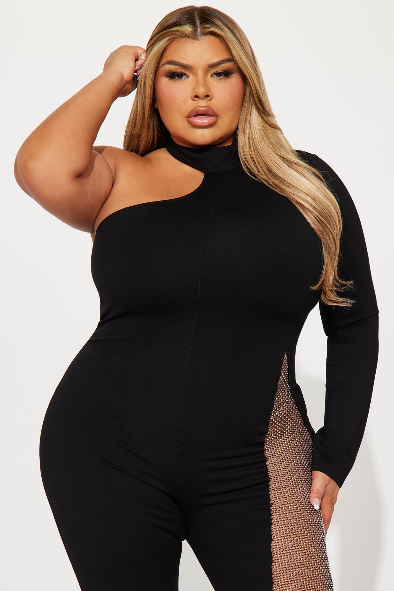 See Me Shine Embellished Jumpsuit - Black