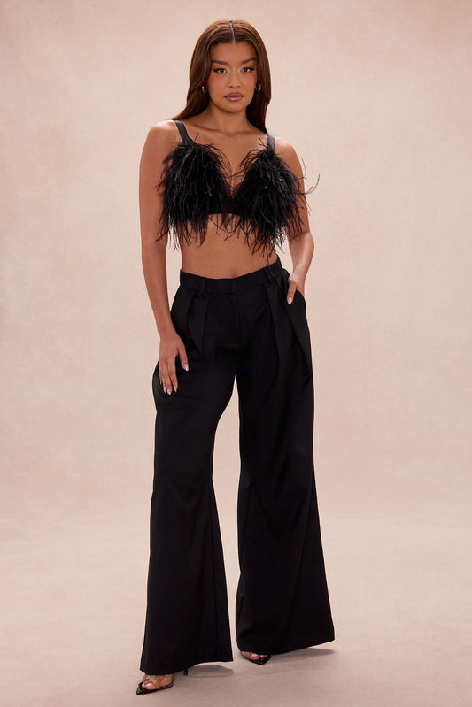 Mila Wide Leg Pant - Black
