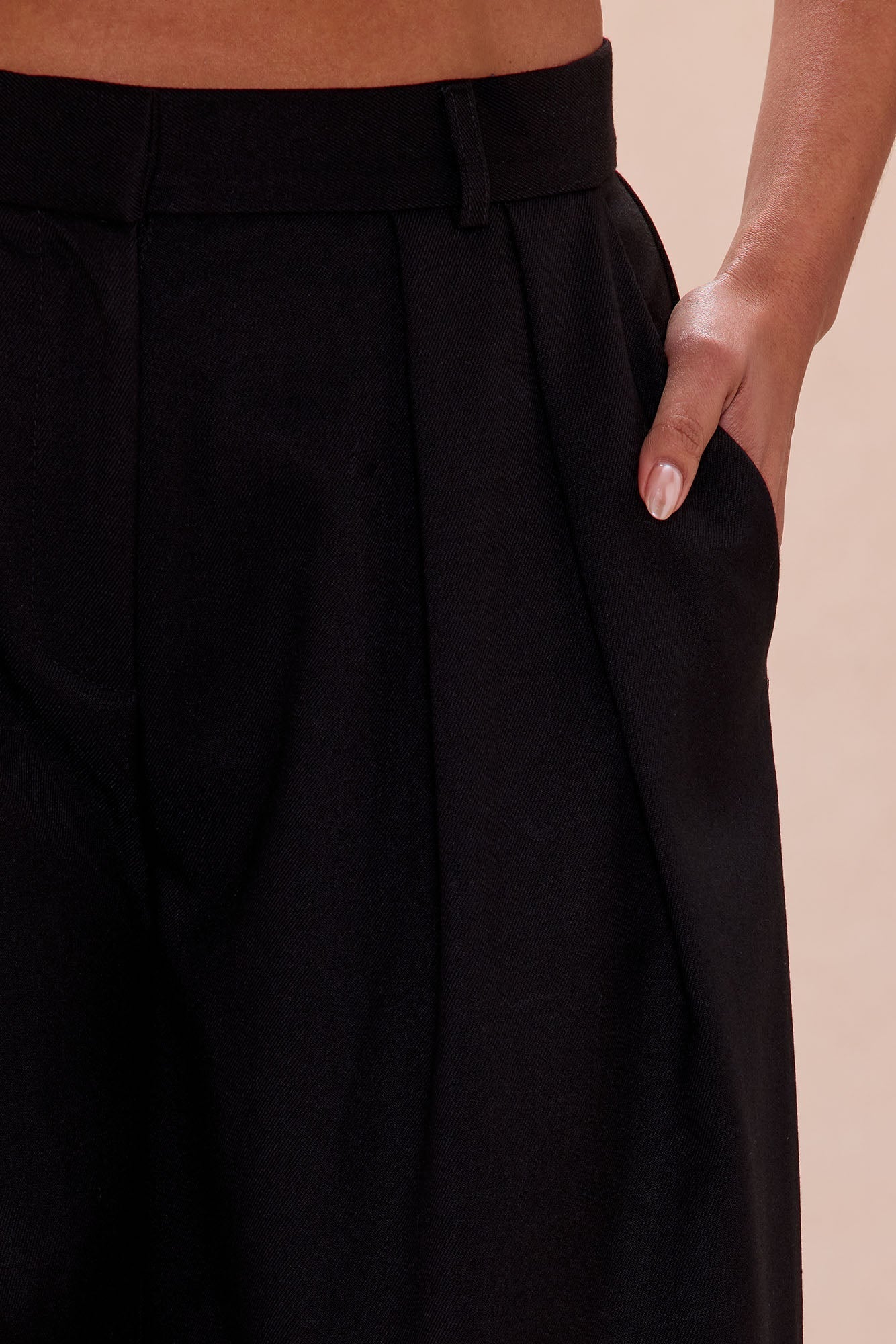 Mila Wide Leg Pant - Black