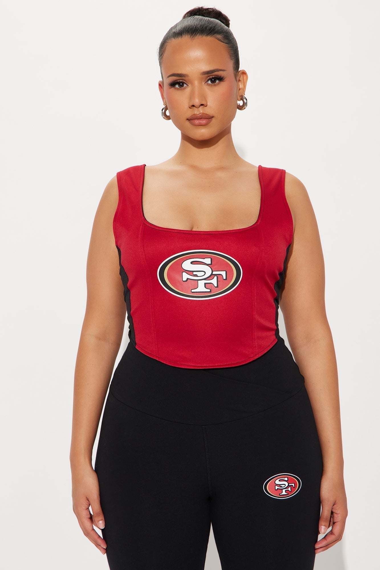 49ers Halftime Show Corset Top - Red/Black