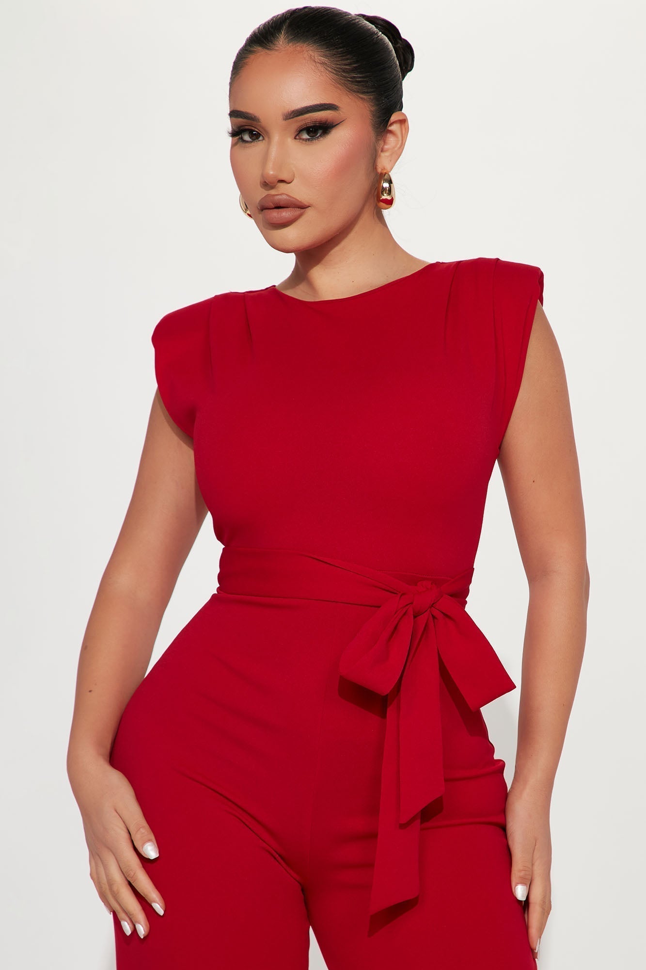 On Point Jumpsuit - Red