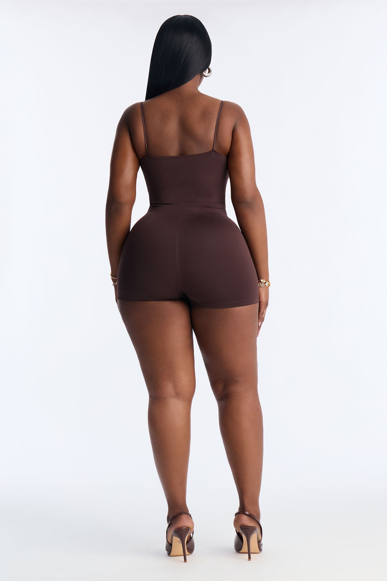 Seamless Smooth Double Lined Micro Hot Short - Chocolate