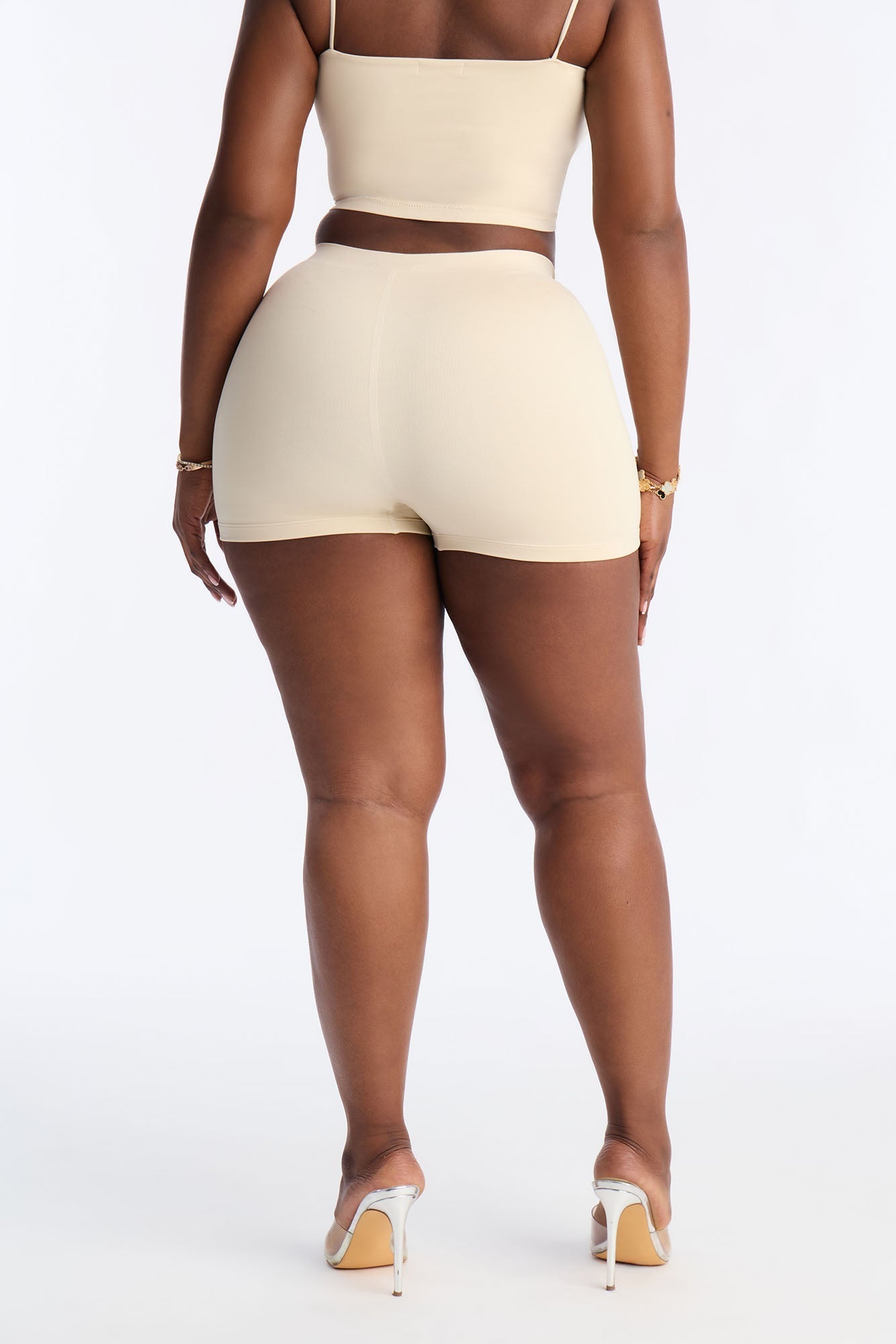 Seamless Smooth Double Lined Micro Hot Short - Bone