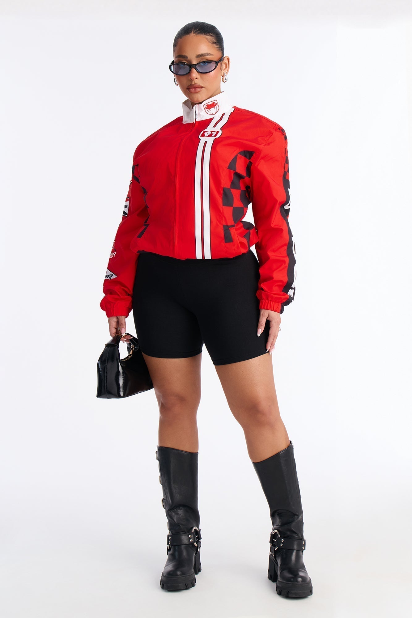 Quinn Mid Rise Everyday Cotton Biker Short 5″ - Black