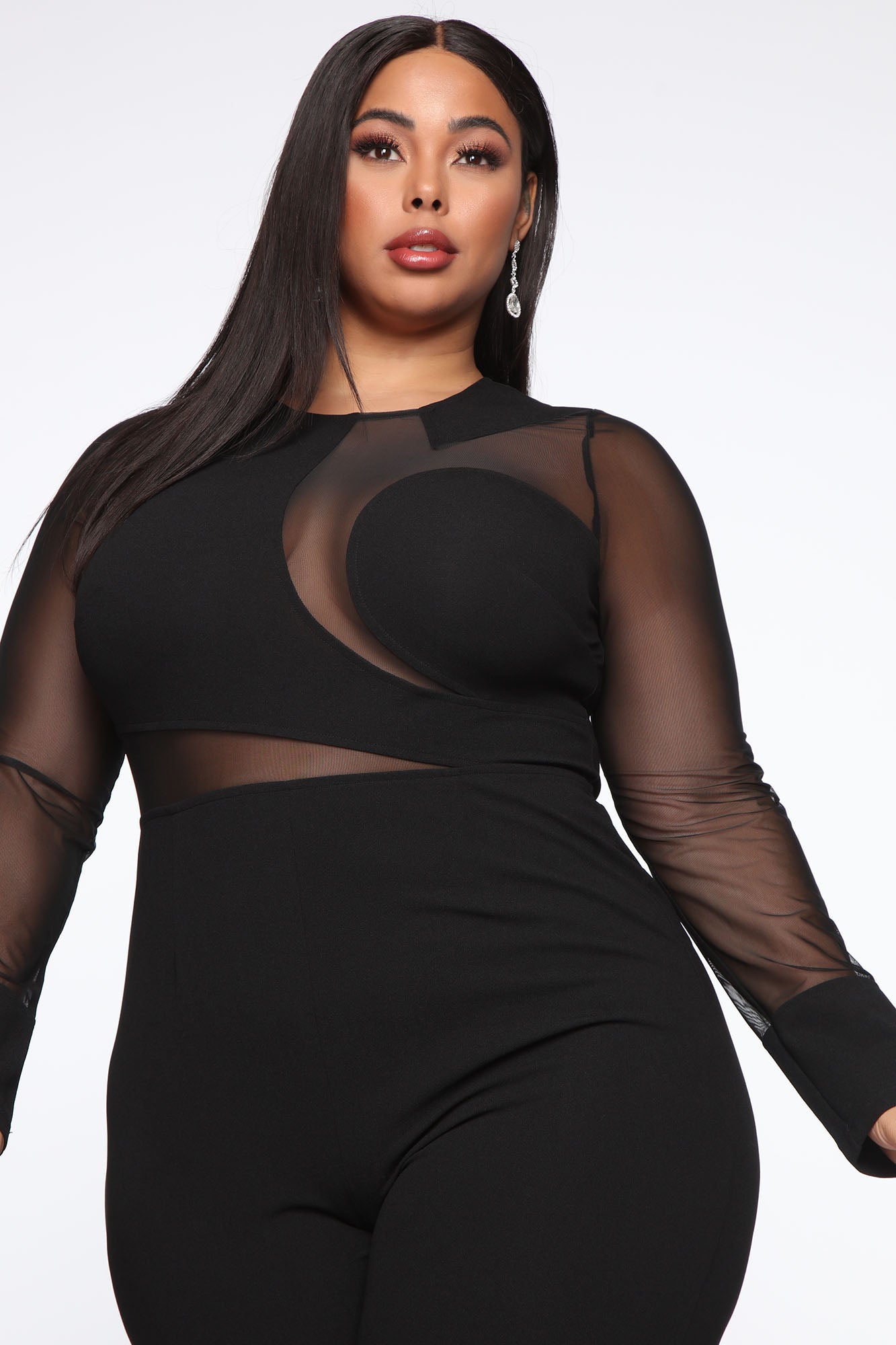 Mesh Baby Jumpsuit - Black