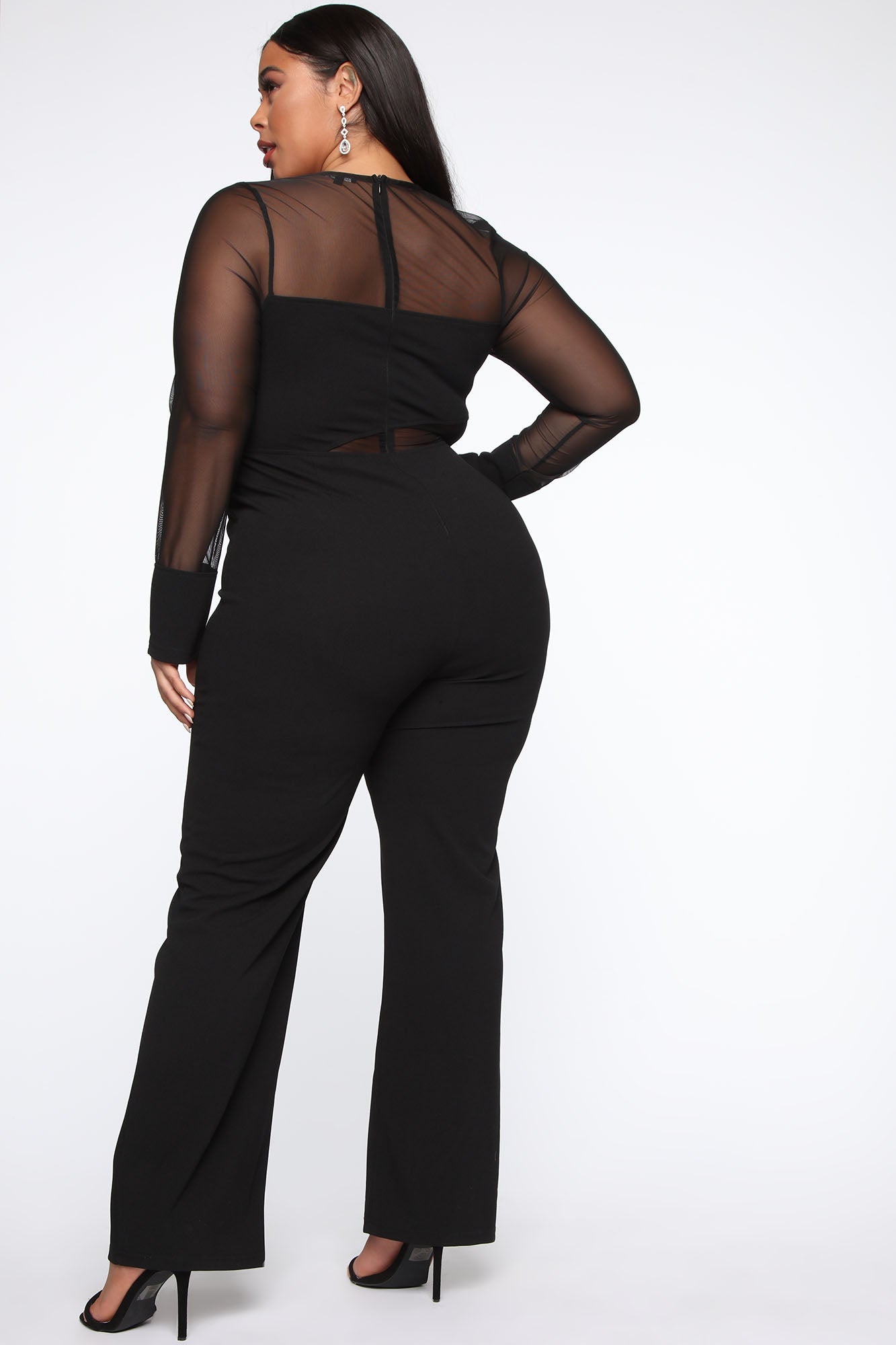 Mesh Baby Jumpsuit - Black