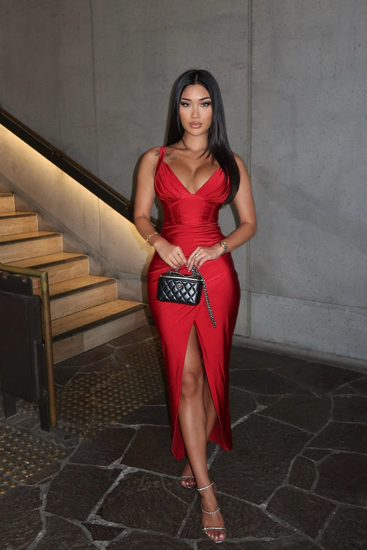 On Scene Maxi Dress - Red